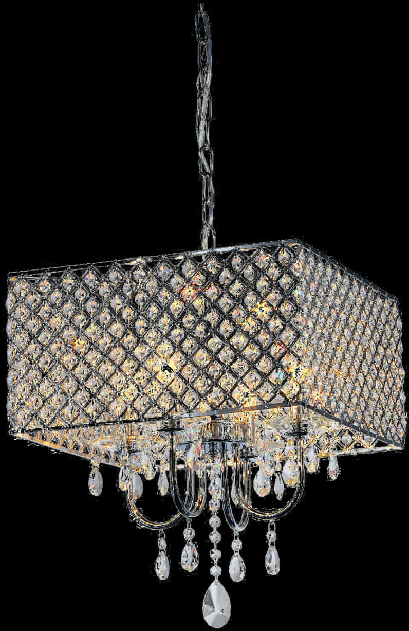 Elegant Crystal Chandelier PNG with transparent background