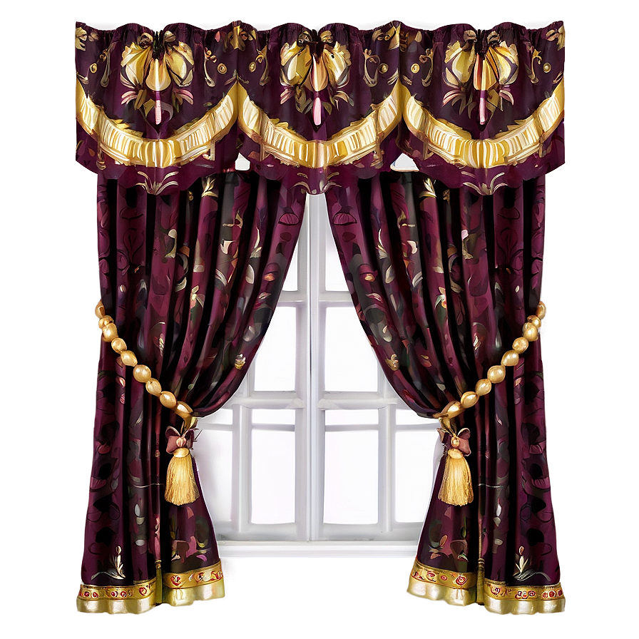 Elegant Curtain Design PNG 05252024 PNG with transparent background
