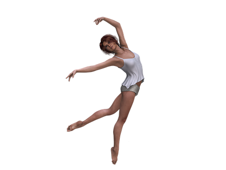 Elegant Dance Pose Black Background