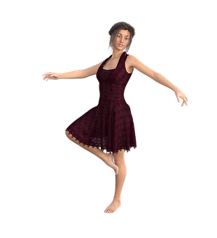 Elegant Dancerin Burgundy Dress