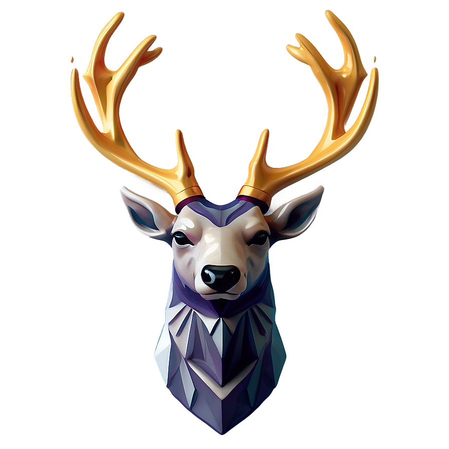 Elegant Deer Head Decoration Png 06212024