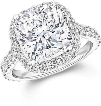 A Graff Cushion Cut Icon Engagement Ring - Graff Icon, HD Png Download PNG with transparent background