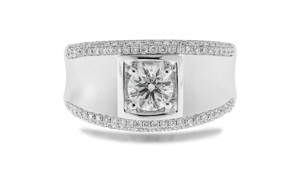 Elegant Diamond Engagement Ring PNG with transparent background