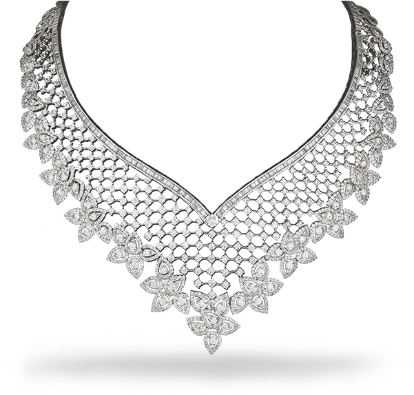 Elegant Diamond Necklace Design