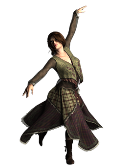 Elegant_ Digital_ Dancer_ Pose PNG image with a transparent background, free high-resolution download