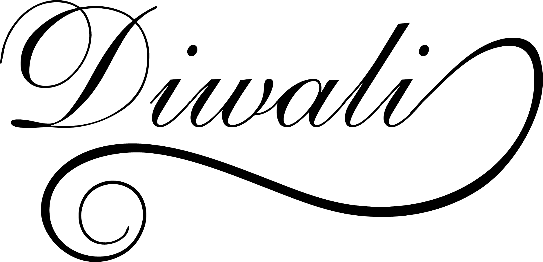 Elegant Diwali Script PNG with transparent background