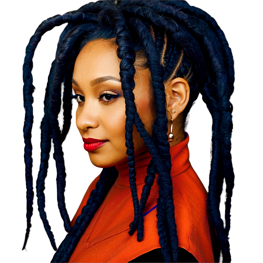 Elegant Dreads Hairstyling Png Vib