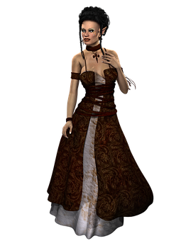 Elegant Elfin Brown Dress