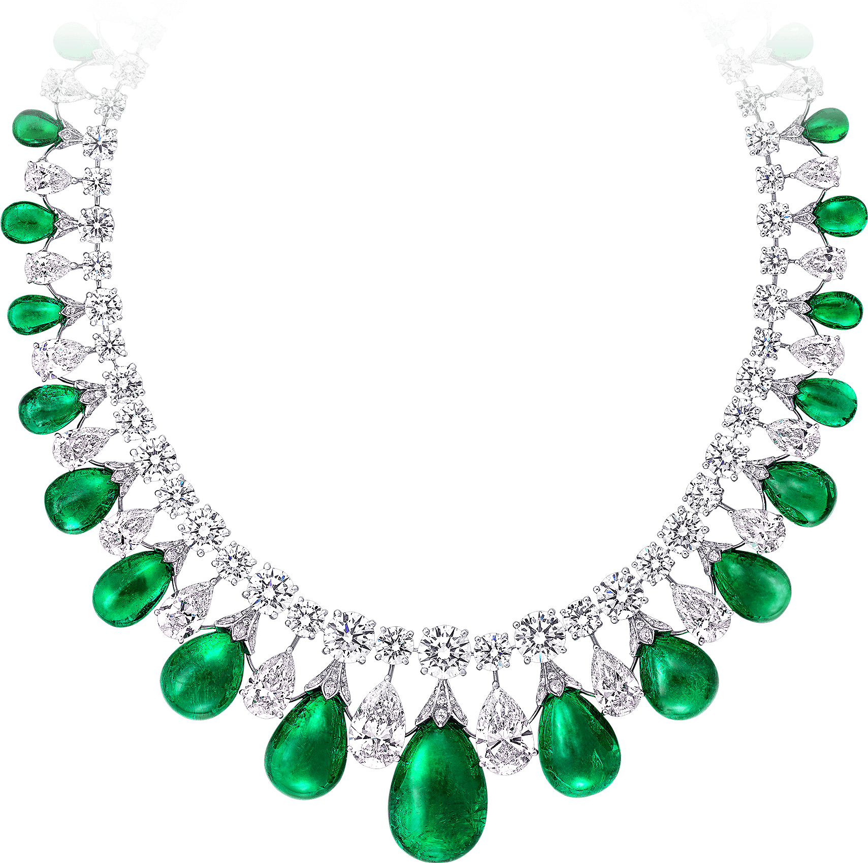 Elegant Emerald Diamond Necklace