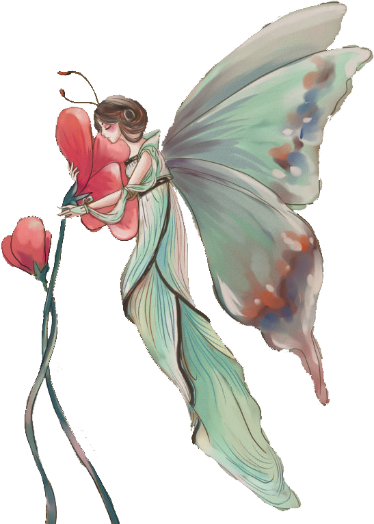 Elegant Fairy With Butterfly Wings