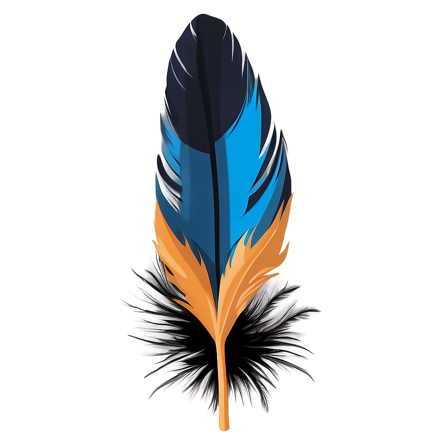 Elegant Feather Illustration PNG 05042024 PNG with transparent background