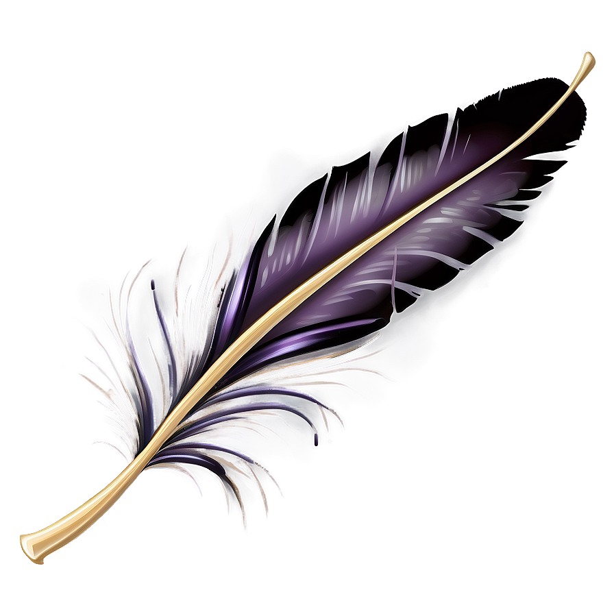 Elegant Feather Illustration PNG mkw97 PNG with transparent background
