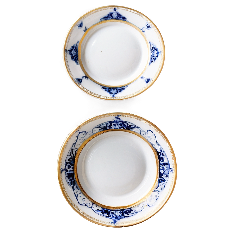 Elegant Fine China Dishes PNG 2 PNG with transparent background
