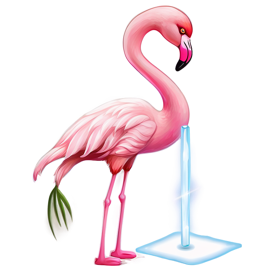 Elegant Flamingo Pose Png Vvo