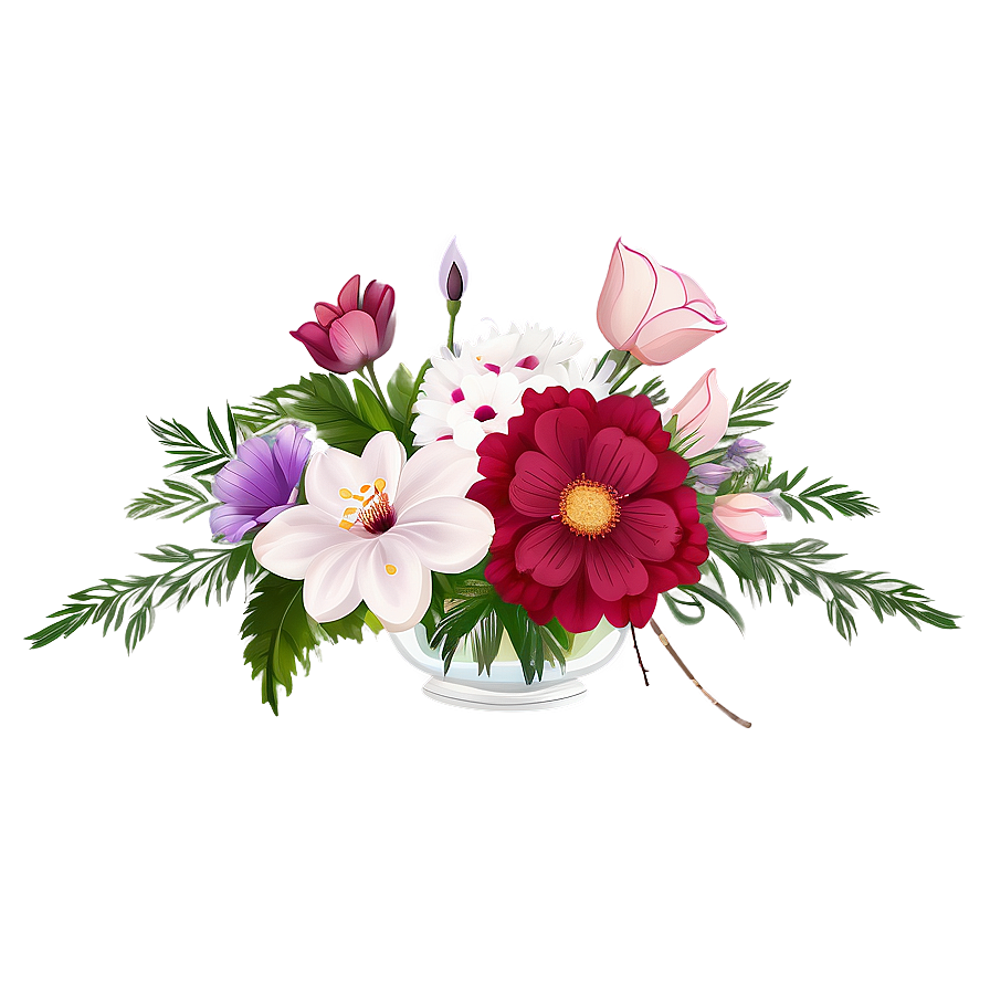 Elegant Floral Arrangement Png Ntb60