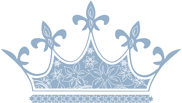 Elegant Floral Crown Graphic PNG with transparent background