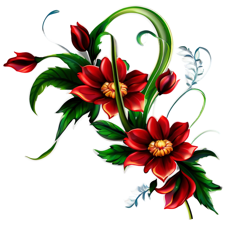 Elegant Floral Design Png 44