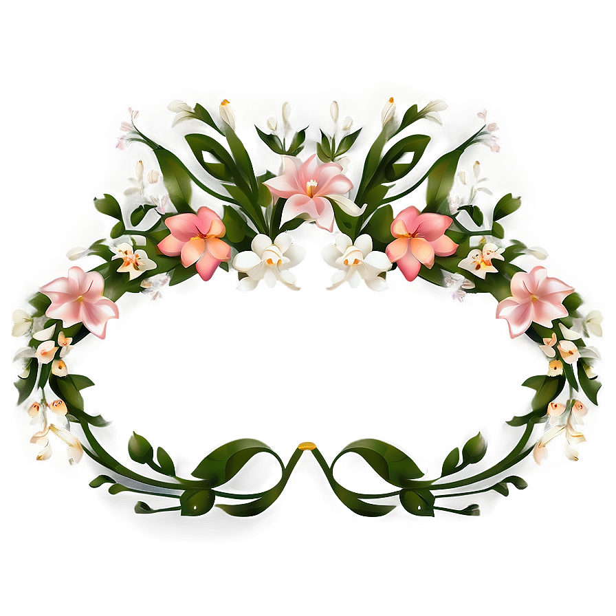 Elegant Floral Design Png Gch59