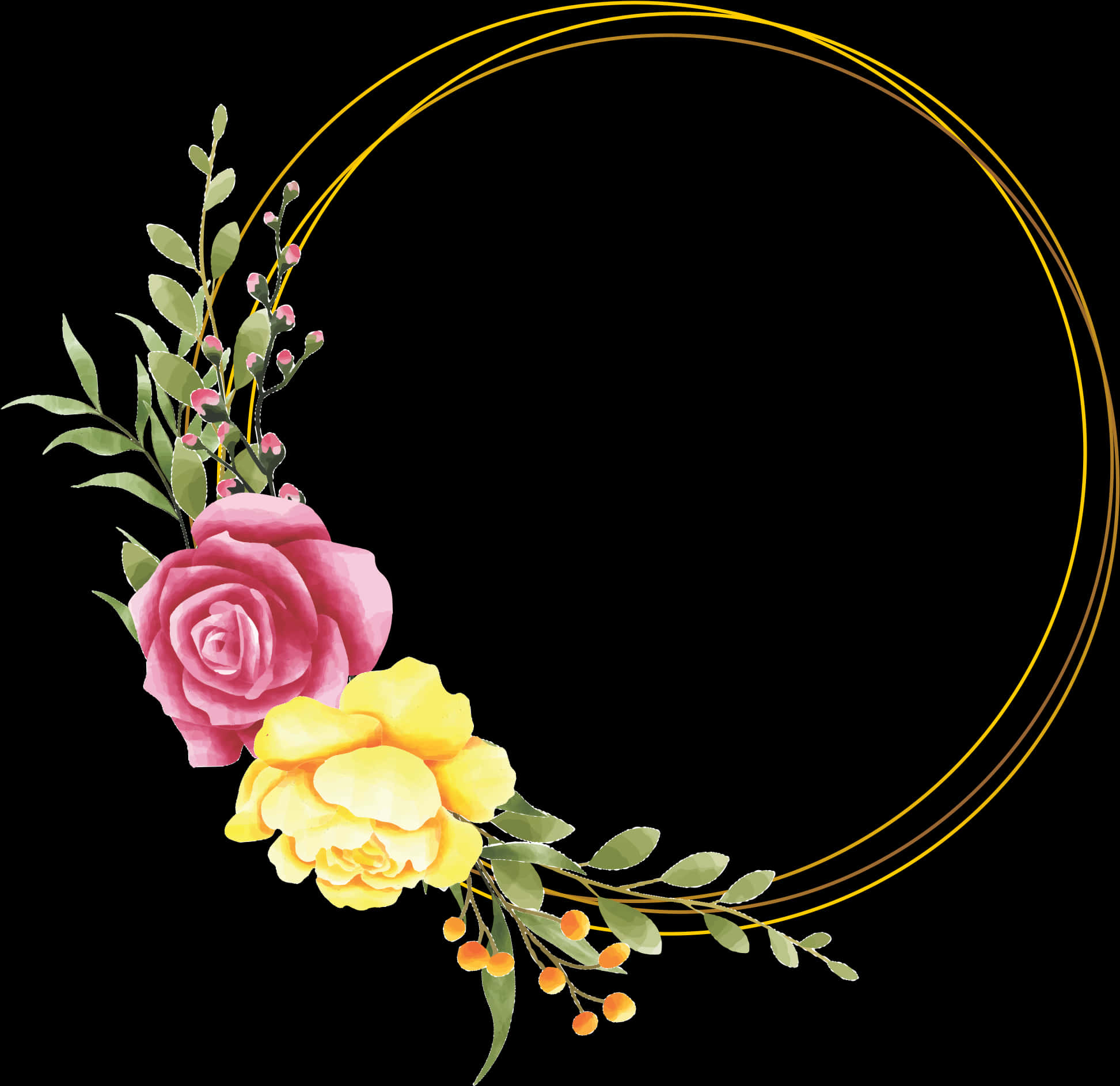 Elegant Floral Frame Design