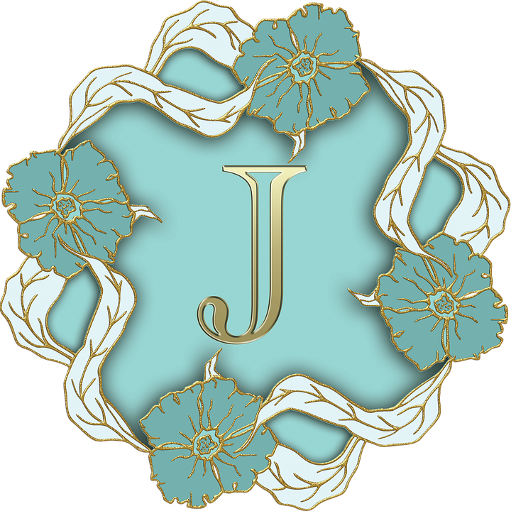 Elegant Floral Letter J Design