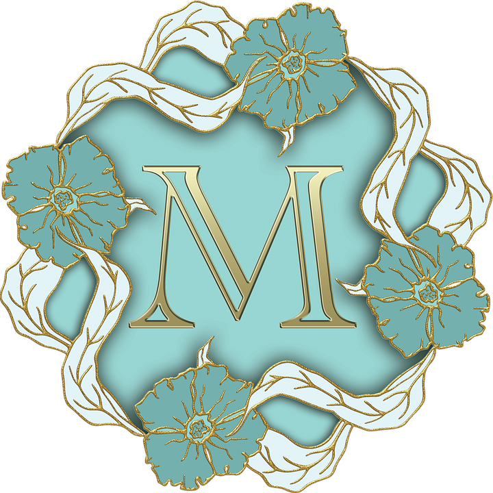 Elegant Floral Letter M