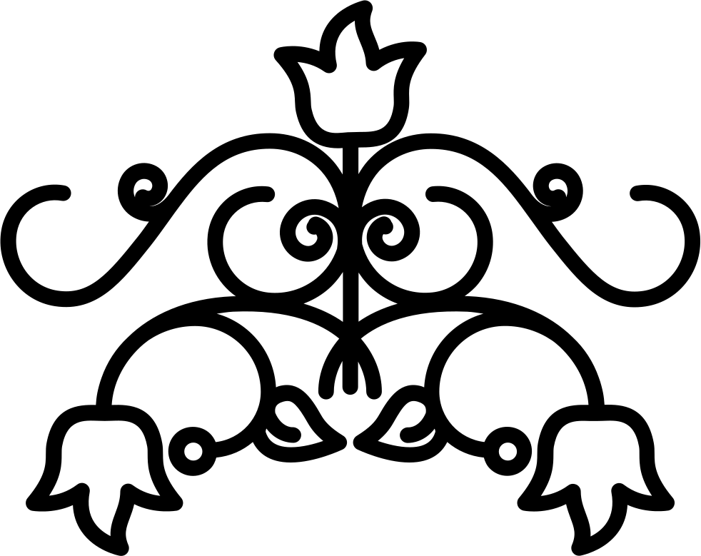 Flowers Outline With Vines Variant - Curve Line Art Designs, HD Png Download PNG with transparent background