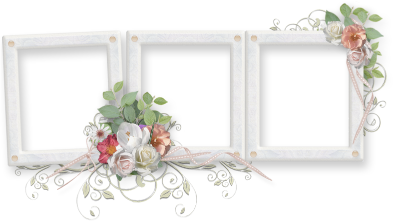 Elegant Floral Quadruple Photo Frame