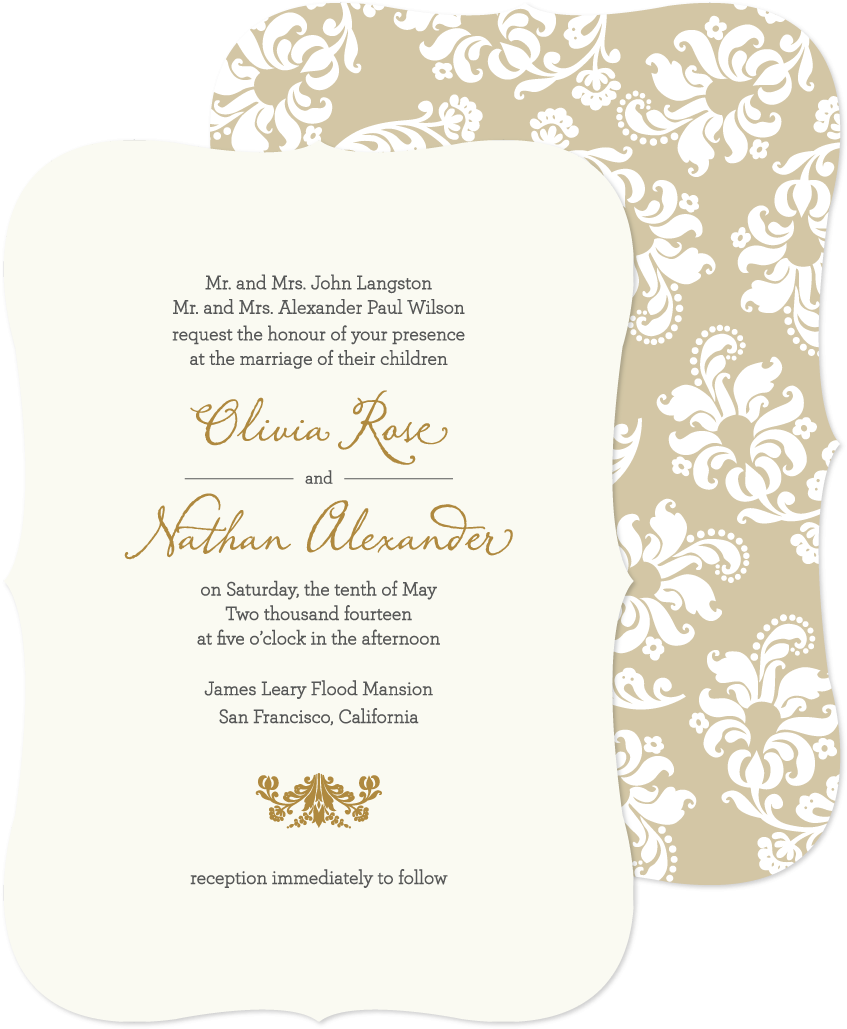 Elegant Floral Wedding Invitation