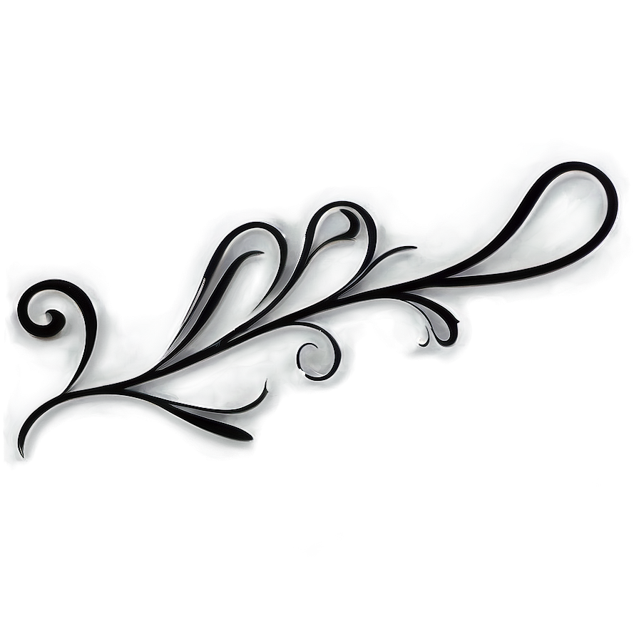 Elegant Flourish Divider Png Siy