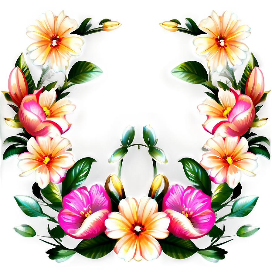 Elegant Flower Border PNG 05252024 PNG image with a transparent background, free high-resolution download