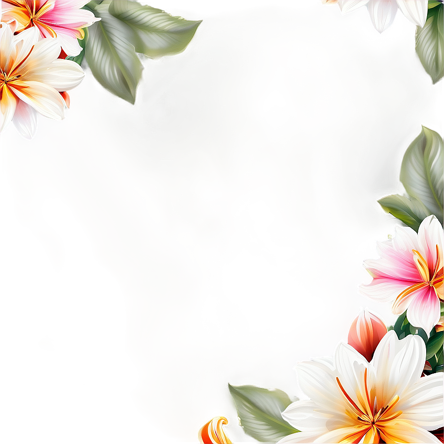 Elegant Flower Border PNG 05252024 PNG image with a transparent background, free high-resolution download