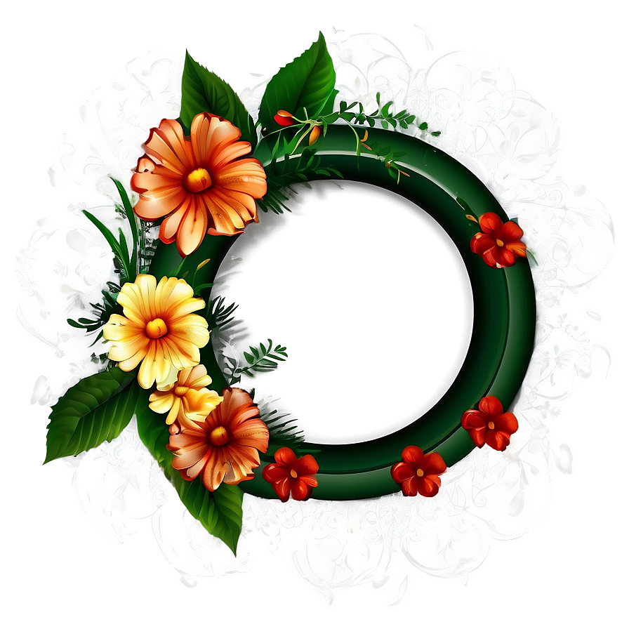 Elegant Flower Frame PNG 99 PNG with transparent background