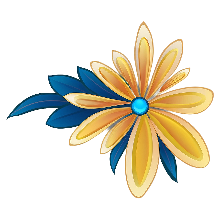 Elegant Flower Outline Design Png 05252024