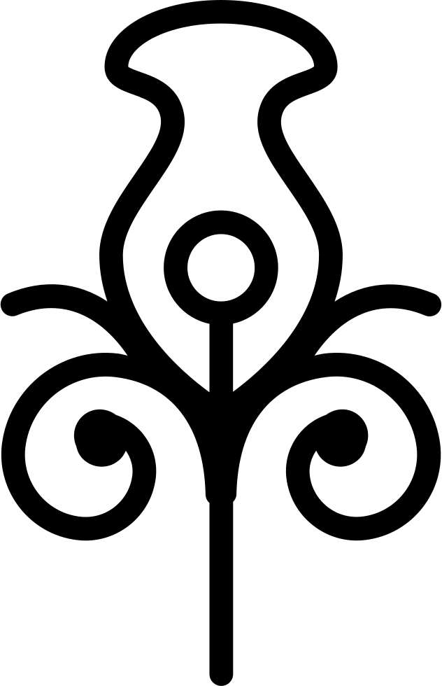 Floral Design Of One Flower - Flower Design Outline Png, Transparent Png PNG with transparent background