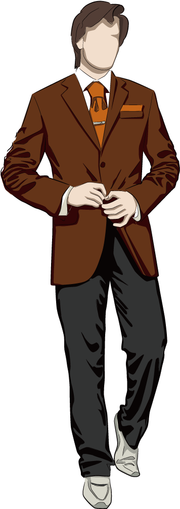 Elegant Gentlemanin Suit PNG with transparent background