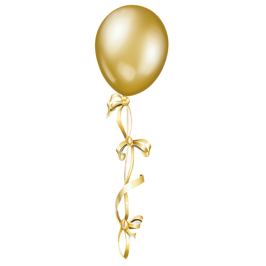 Elegant Gold Balloon PNG gov PNG image with a transparent background, free high-resolution download
