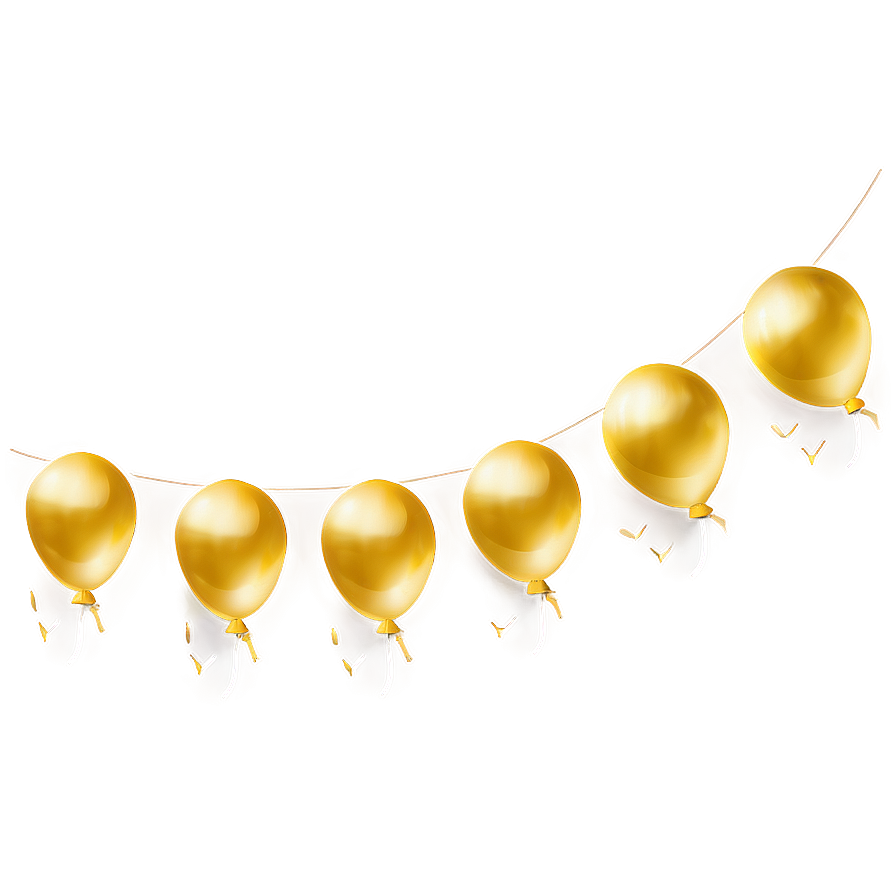 Elegant Gold Balloon Png Rov94