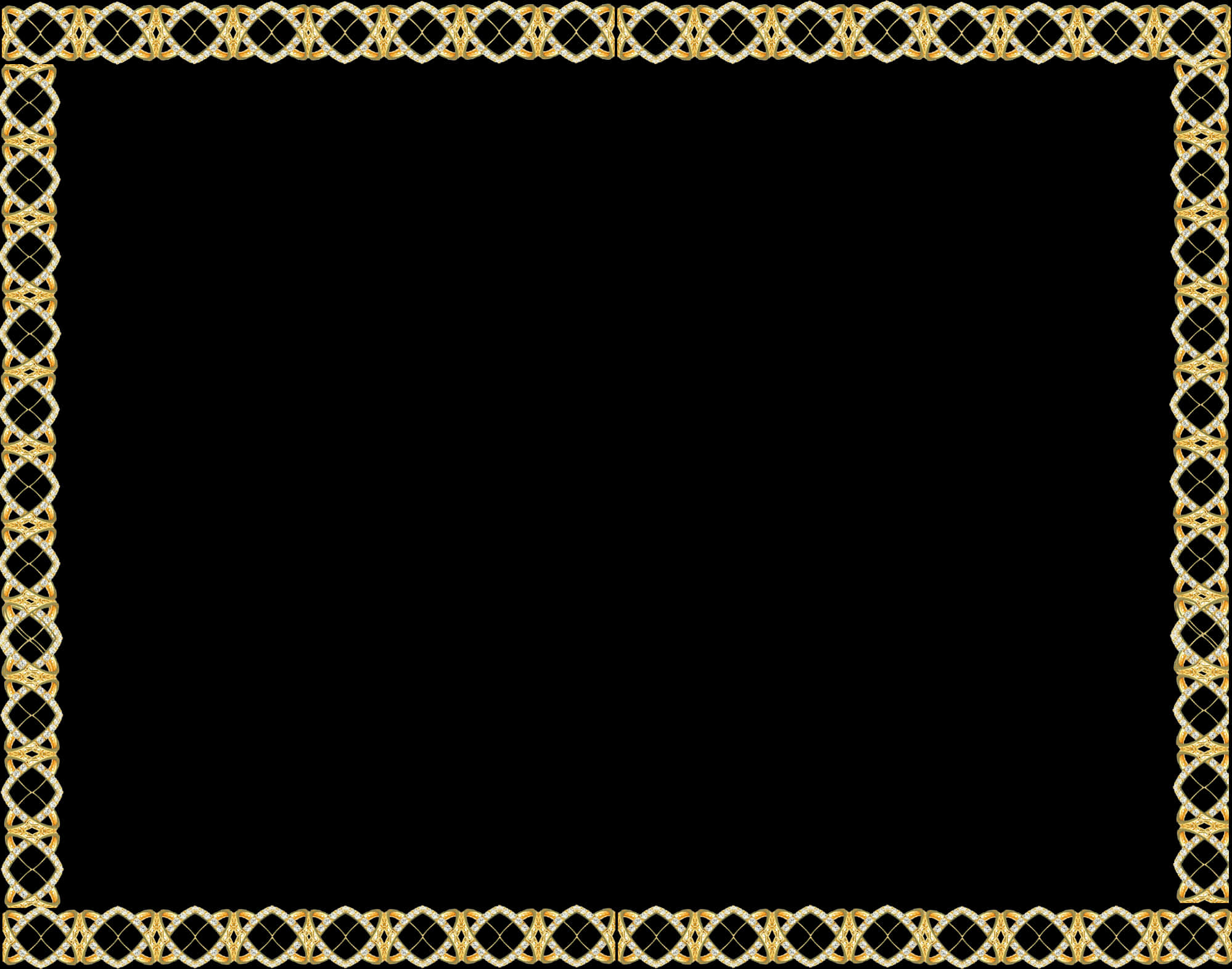 Elegant Gold Certificate Border