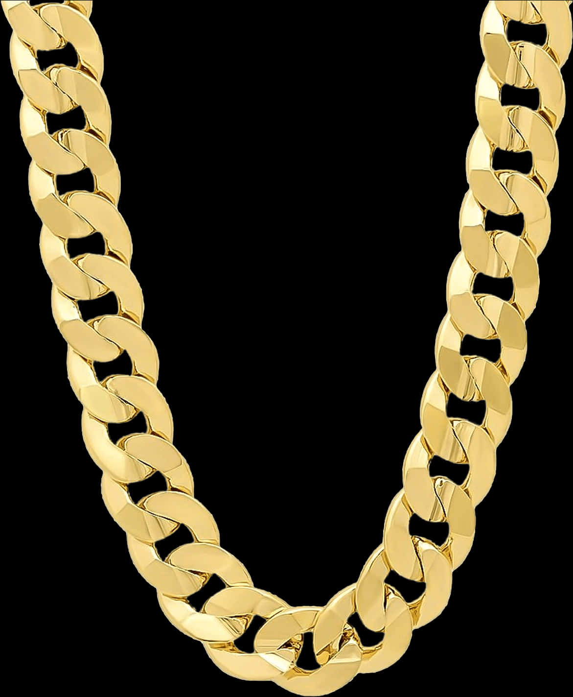 Elegant Gold Chain Design PNG with transparent background