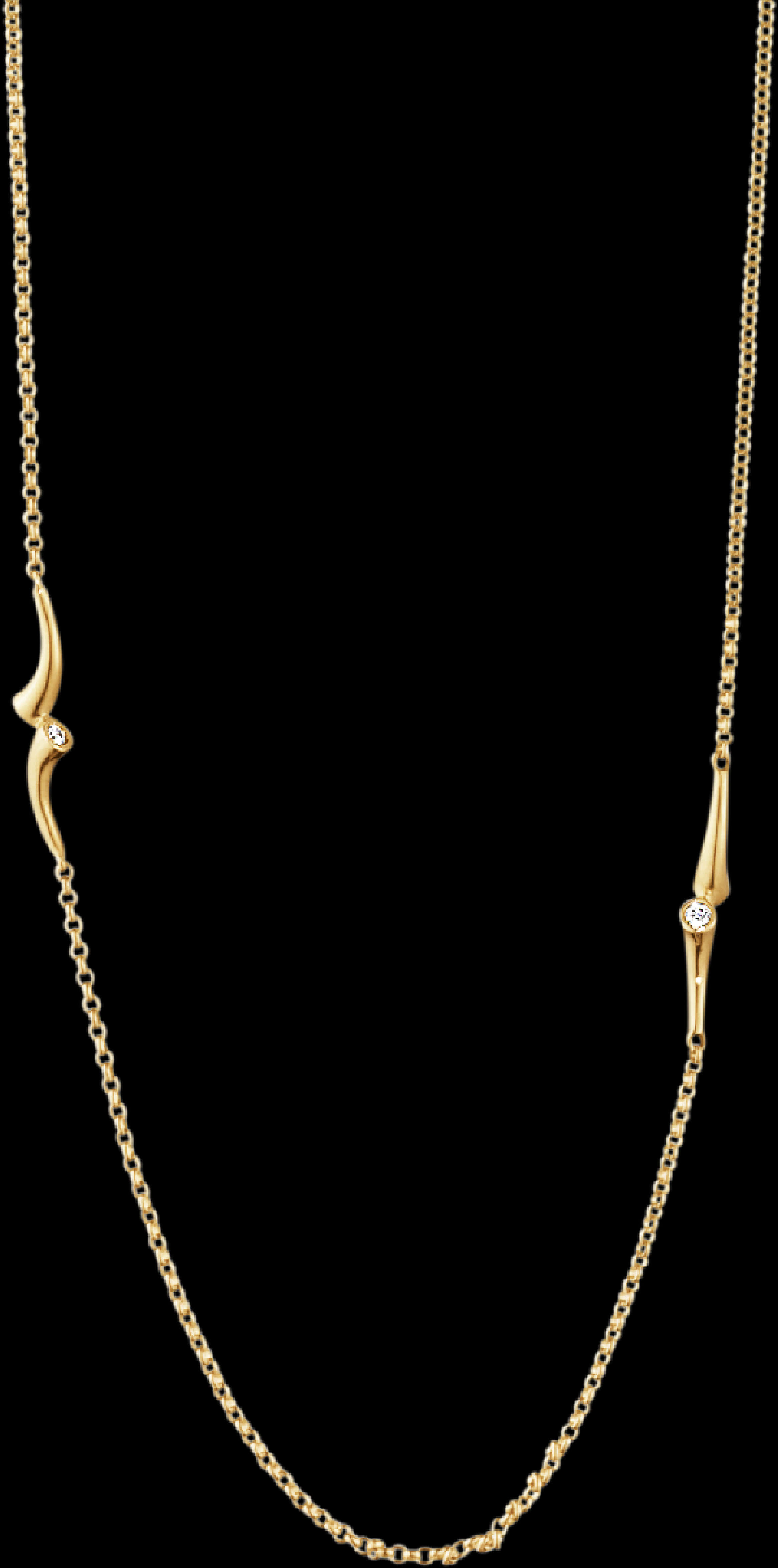 Elegant Gold Chainwith Diamond Accents.jpg PNG with transparent background