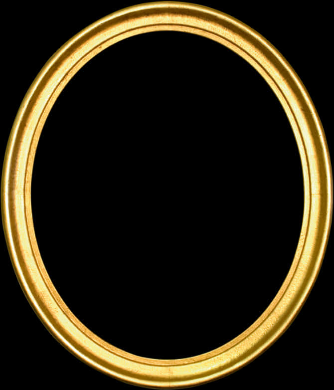 Elegant Gold Circle Frame PNG image with a transparent background, free high-resolution download