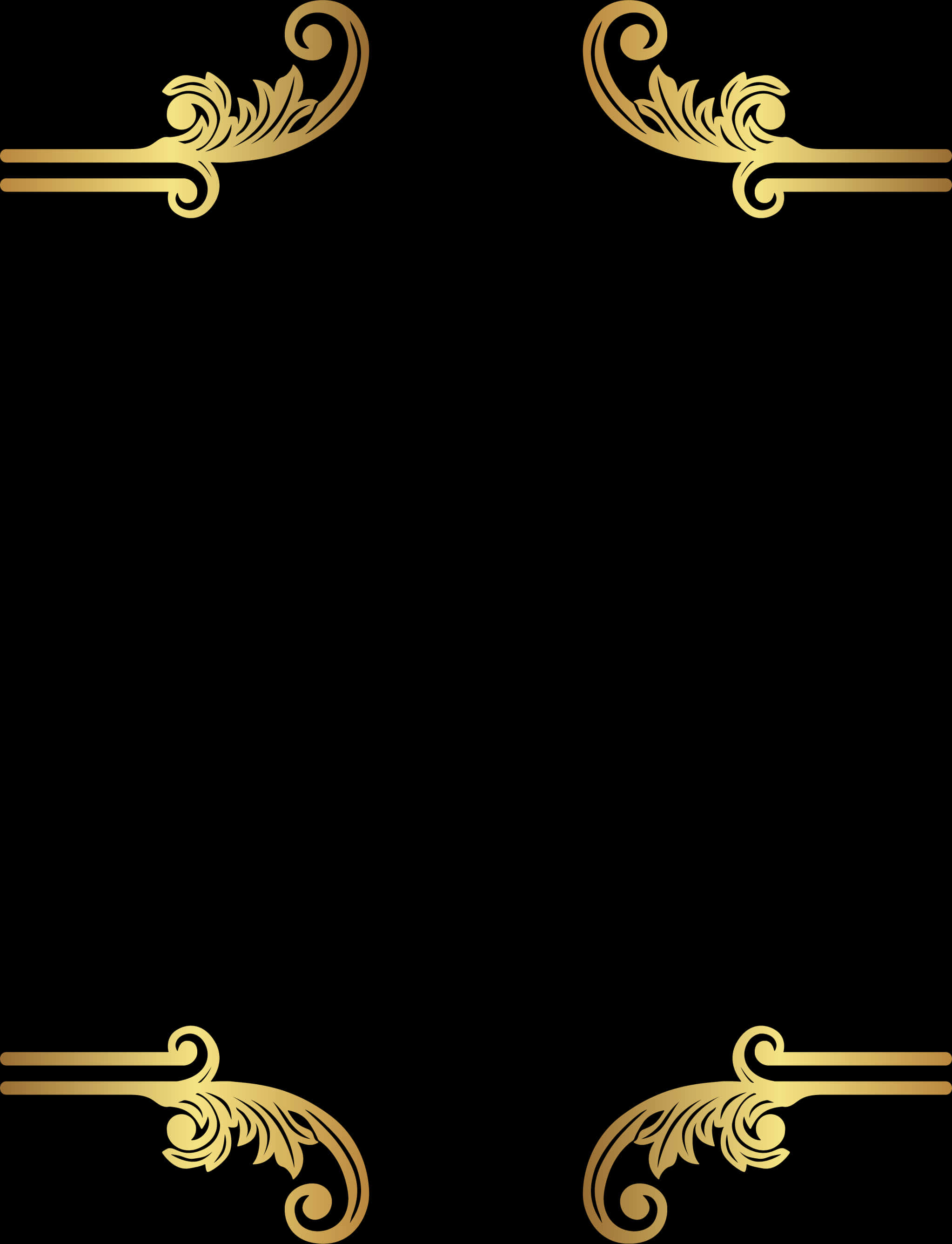 Elegant Gold Corner Borders