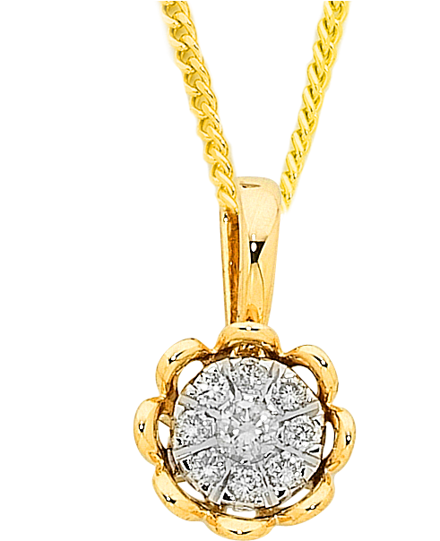 Elegant Gold Diamond Pendant