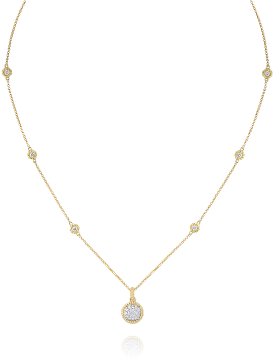 Elegant Gold Diamond Pendant Necklace