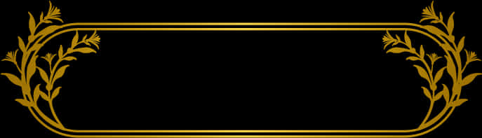 Elegant Gold Floral Frame PNG image with a transparent background, free high-resolution download