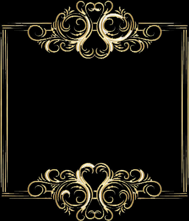 Elegant Gold Floral Frame