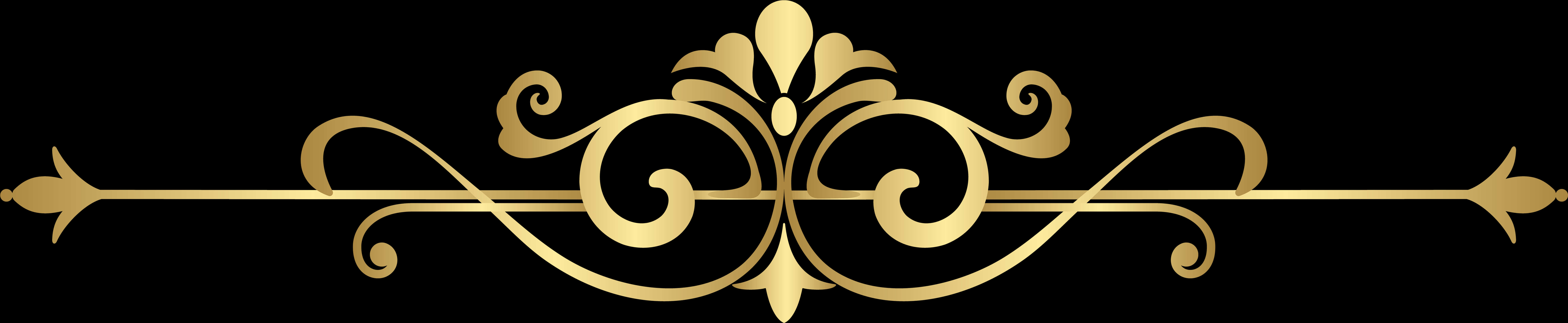 Elegant Gold Flourish Divider