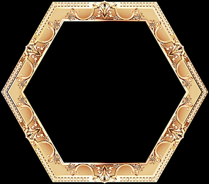 Elegant Gold Frame Design PNG image with a transparent background, free high-resolution download