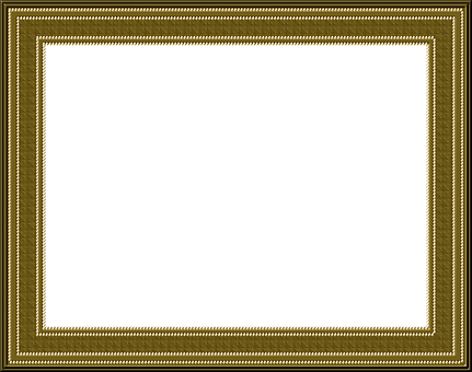 Elegant Gold Frameon Black PNG with transparent background