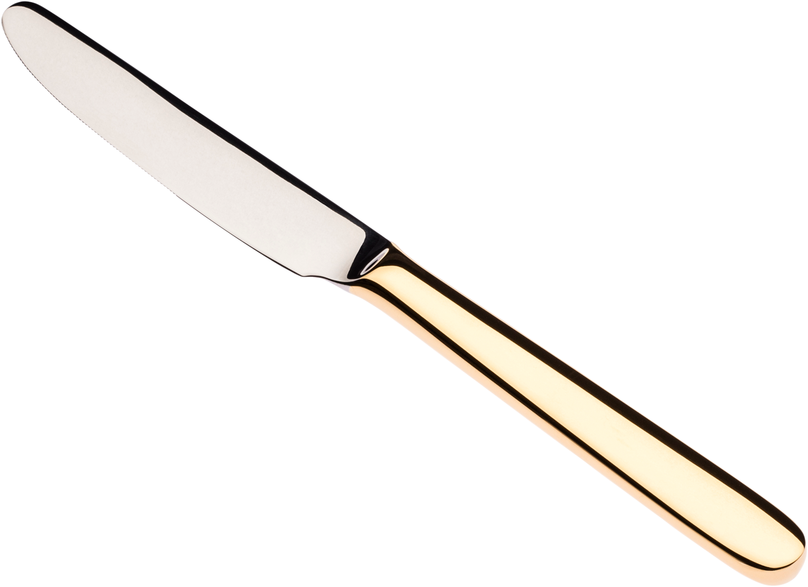 Svg Milano Cutlery Set Pcs Solid Handle Gold - Carl Mertens Milano Dinner Knives With Steel Handle PNG with transparent background